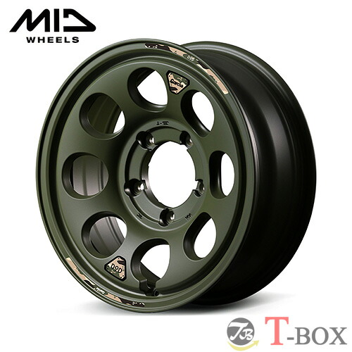 4本セット価格 16インチ 5.5J 5/139.7 MARUKA マルカ MID x DOD ウシャリン MID x DOD ウシャリン セミグロスODグリーン (SGR)