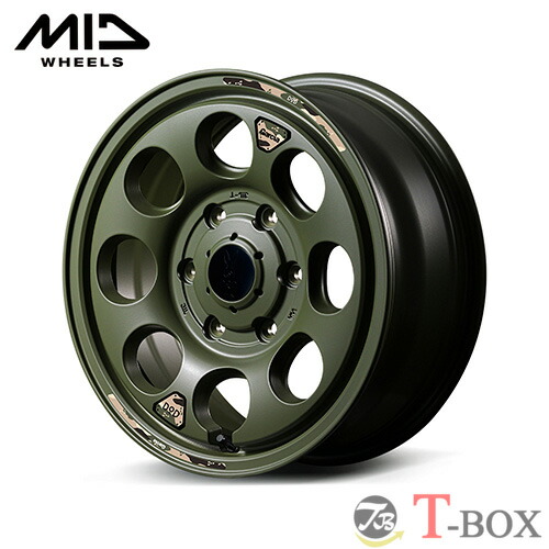 4本セット価格 15インチ 6.0J 6/139.7 MARUKA マルカ MID x DOD ウシャリン MID x DOD ウシャリン セミグロスODグリーン (SGR)