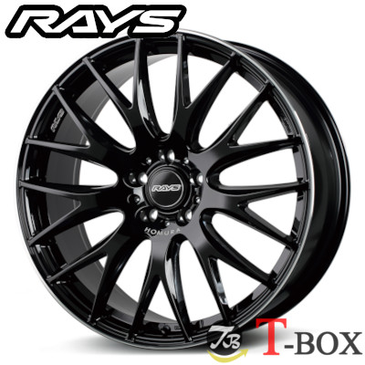 単品1本価格 20インチ 8.5J 5/120 RAYS レイズ HOMURA 2x9Plus ホムラ ツー バイ ナイン プラス グロッシーブラック/リムエッジDMC (BVK)