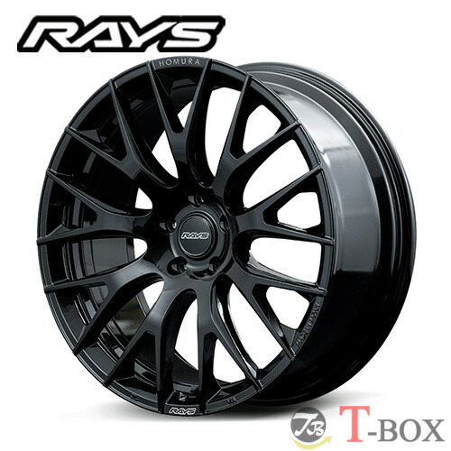 単品1本価格 19インチ 8.0J 5/108 RAYS レイズ HOMURA 2x9R ホムラ 2x9R グロッシーブラック (BNJ)