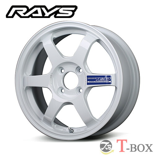 4本セット価格 15インチ 6.0J 4/100 RAYS レイズ VOLK RACING TE37 GRAVEL II ボルクレーシング TE37 グラベル II ダッシュホワイト (DW) |T-BOX Auto Parts