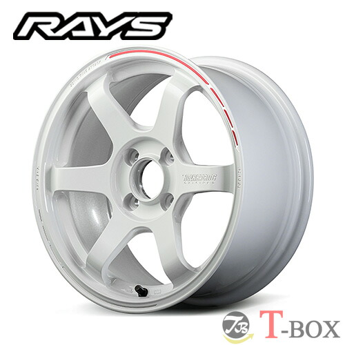 単品1本価格 15インチ 5.5J 4/100 RAYS レイズ VOLK RACING TE37SONIC TIME ATTACK ボルクレーシング TE37ソニック タイムアタック ホワイト/REDOT (WR) ｜T-BOX Auto Parts 33,085円