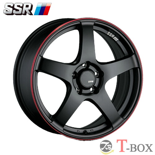 4本セット価格 18インチ 8.5J 5/100 SSR SSR GT V01 ジーティー ブイゼロワン フラットブラックレッドライン (RED)