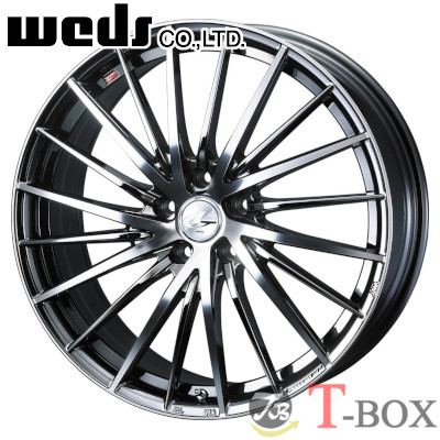 単品1本価格 17インチ 6.5J 5/100 WEDS ウェッズ LEONIS FR レオニス FR ブラックメタルコート/ミラーカット (BMCMC)