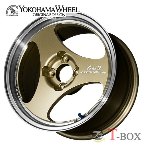 4本セット価格 14インチ 7.0J 4/100 YOKOHAMA WHEEL ヨコハマホイール ADVAN Racing Oni 2 for European Cars アドバンレーシング オニ ツー 輸入車用 マシニング&シャンパンゴールド (MCG) |T-BOX Auto Parts