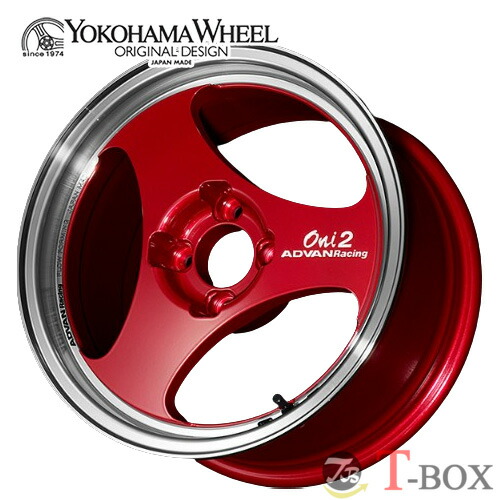 【4/10(金)ポイント最大26倍以上！】 単品1本価格 15インチ 6.0J 4/100 YOKOHAMA WHEEL ヨコハマホイール ADVAN Racing Oni 2 for European Cars アドバンレーシング オニ ツー 輸入車用 マシニング&レーシングキャンデーレッド (MCR)