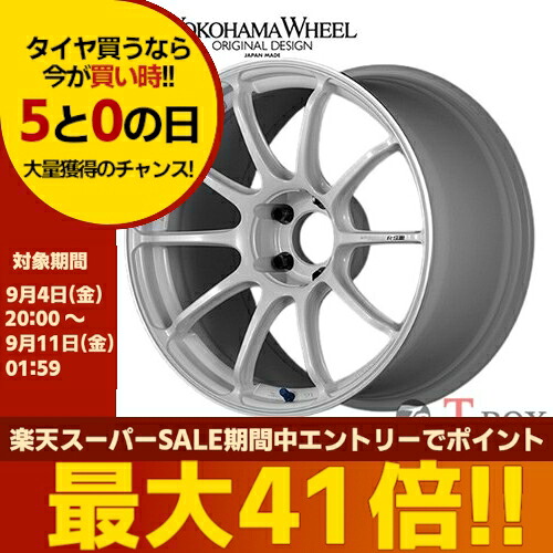 4本セット価格 18インチ 8.0J 5/110 YOKOHAMA WHEEL ヨコハマホイール ADVAN Racing RS III for European Cars アドバンレーシング RS3 輸入車用 レーシングホワイトメタリック&リング (WMR) |T-BOX Auto Parts