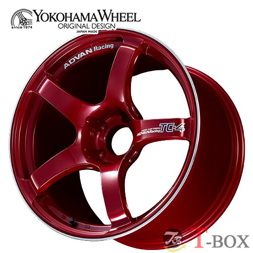 4本セット価格 17インチ 6.5J 4/100 YOKOHAMA WHEEL ヨコハマホイール ADVAN Racing TC-4 for Japanese Cars アドバンレーシング TC-4 国産車用 レーシングキャンディ－レッド＆リング (CRR)