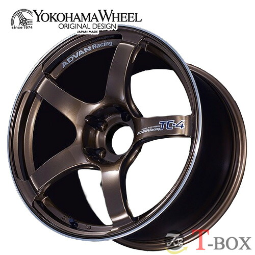 単品1本価格 17インチ 6.5J 4/100 YOKOHAMA WHEEL ヨコハマホイール ADVAN Racing TC-4 for Japanese Cars アドバンレーシング TC-4 国産車用 アンバーブロンズメタリック＆リング (UBR)