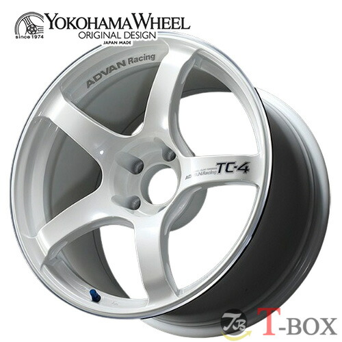 4本セット価格 17インチ 9.0J 5/114.3 YOKOHAMA WHEEL ヨコハマホイール ADVAN Racing TC-4 for Japanese Cars アドバンレーシング TC-4 国産車用 レーシングホワイトメタリック&リング (WMR) ｜T-BOX Auto Parts
