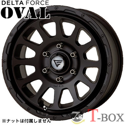 DELTA FORCE OVAL 17inch 8.0J PCD:139.7 穴数:6H カラー:マットブラック デルタフォース オーバル 【ランドクルーザープラド/FJクルーザーなどに】