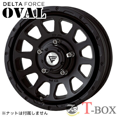 DELTA FORCE OVAL 16inch 5.5J PCD:139.7 穴数:5H カラー:マットブラック デルタフォース オーバル 【ジムニー】