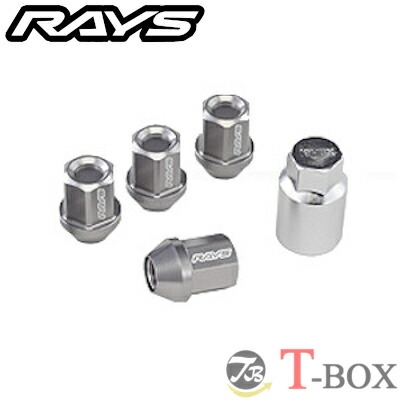 RAYS (レイズ) ジュラルミンロック&ナットセット L32 ストレートタイプ(4H用) カラー:ブルー/ブラック/レッド/ガンメタ/ブロンズ サイズ:M12×1.5/M12×1.25|T-BOX Auto Parts