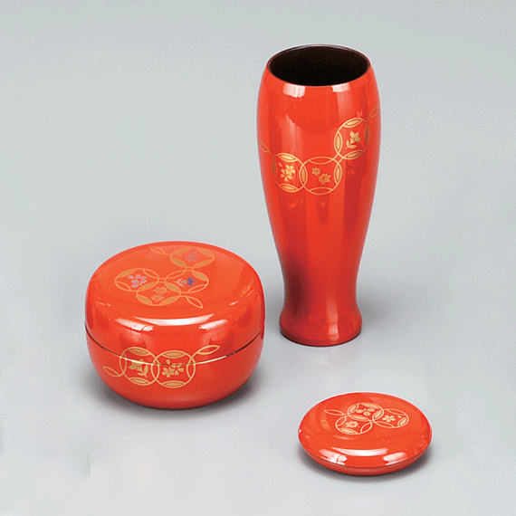 楽天市場】【茶道具 / 茶通箱 】 茶通箱セットB (仕服付き茶入・棗