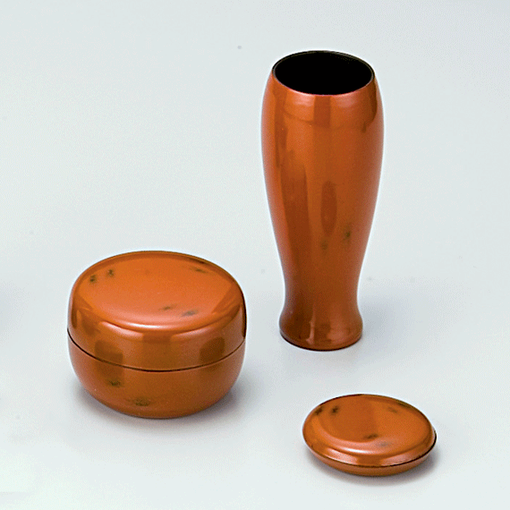 茶道具　茶入　棗　３点セット 楽天市場】【茶道具】茶箱用棗三点セット根来・曙プラスチック製