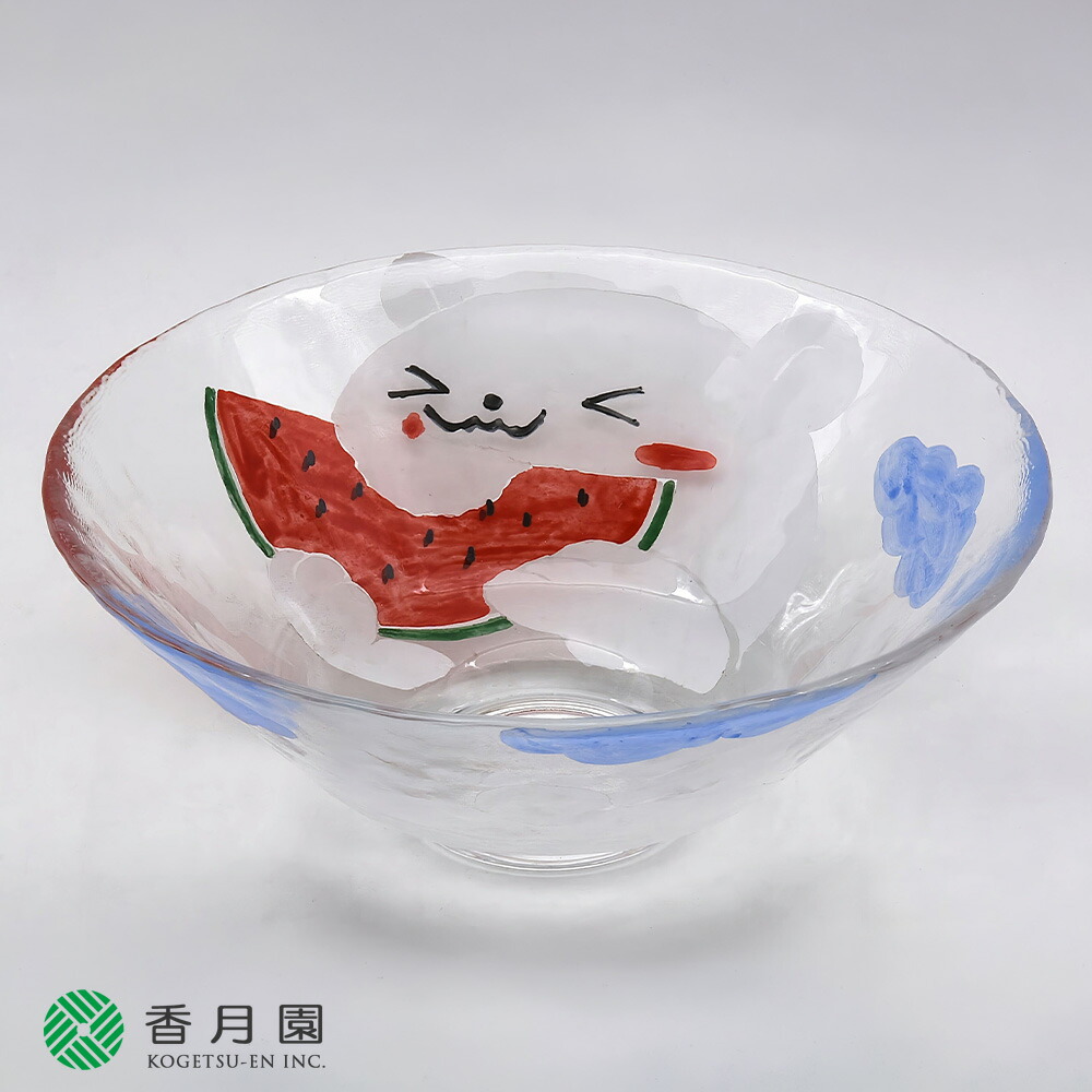 茶道具 / 茶碗】 耐熱平茶碗 義山 白くま 水出宋絢 作 （化粧箱）