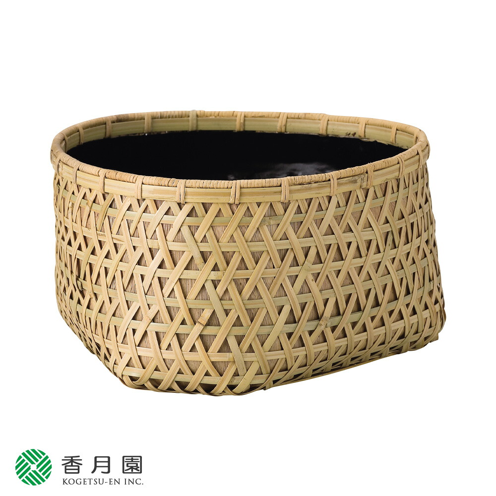 【茶道具 / 炭斗】 鱗炭斗　風炉用　和田菁竺 作　(桐箱)