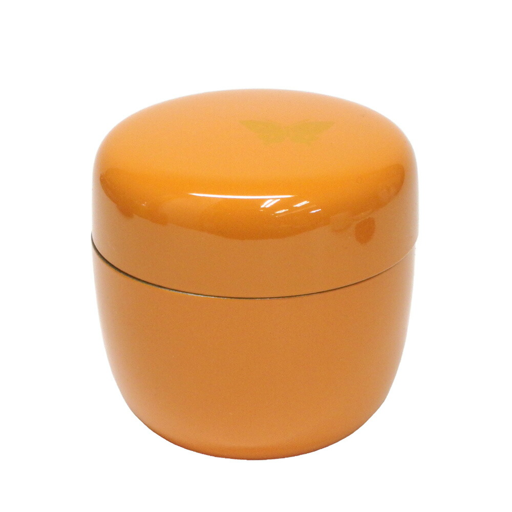 楽天市場 茶道具 棗 中棗 パステルカラー オレンジ 中蓋付 樹脂製 ワンポイント 抹茶と茶道具 T4u 香月園