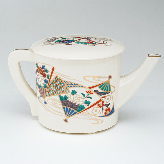 【茶道具】五陶造　織部片口水注（紙箱） 茶道具/水注】片口水注 織部 加藤五陶作（紙箱） （建水 織部 五