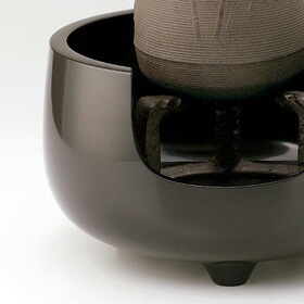 楽天市場】【茶道具 / 風炉】 道安尺○ (真黒色) 筒形糸目竹地紋