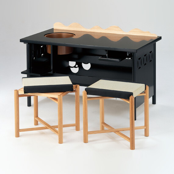 未使用 茶道具「新 立礼卓」 茶席 茶事 茶懐石 点茶盤 漆 机 三千家