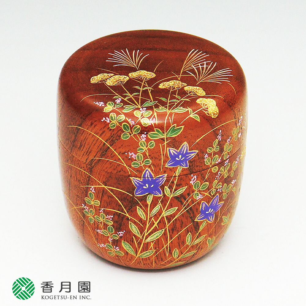茶道具　流水春草蒔絵　中棗 中棗 菖蒲蒔絵（内流水）【販売】-茶道具は京都しみず孔昌堂