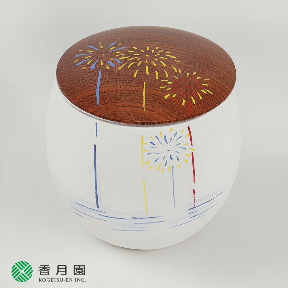 【茶道具 / 棗】　ガラス茶器　花火蒔絵　佐々木麗峰　作　（桐箱付き）｜抹茶と茶道具 t4u 香月園