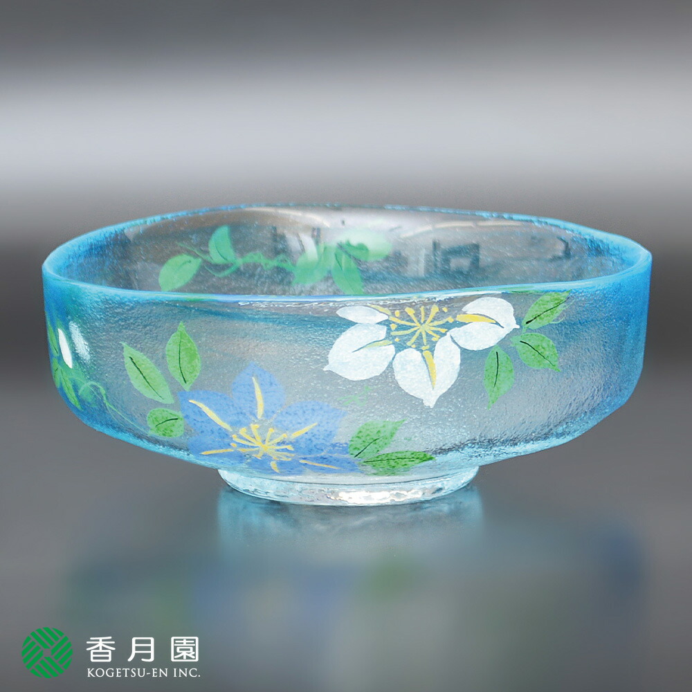 楽天市場】【茶道具 / 茶碗】耐熱ｶﾞﾗｽ平茶碗 金線鷺草 今岡都 作