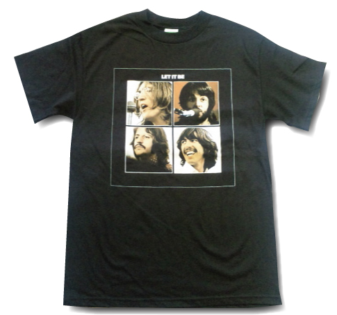 【楽天市場】ロックTシャツ バンドTシャツ The Beatles ビートルズ Tシャツ LET IT BE レットイットビー ブラック 限定