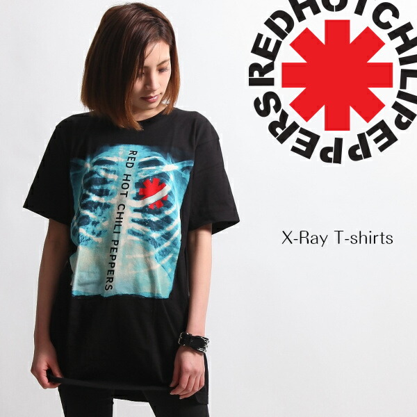 楽天市場 ロックtシャツ バンドtシャツ Red Hot Chilli Peppers レッド ホット チリ ペッパーズ レッチリ Rhcp X Ray ブラック Tシャツ レントゲンｔシャツ Revivals Gallery