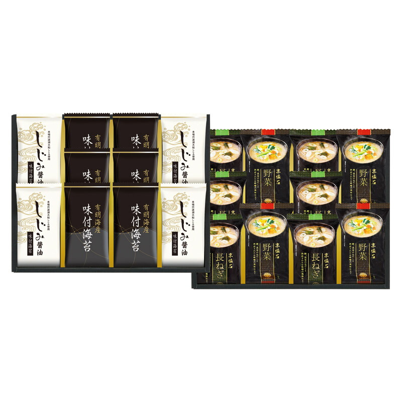 マルコメフリーズドライみそ汁＆有明海産味付海苔セット NTS-HS (-L1073-059-) | 内祝い ギフト 出産内祝い 引き出物 結婚内祝い 快気祝い お返し 志