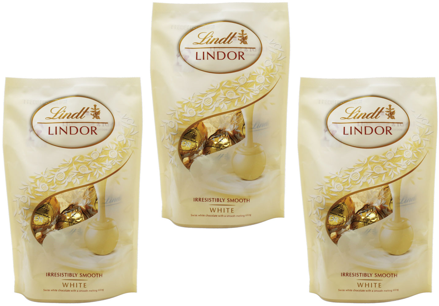  リンツ(Lindt) リンドール　ホワイトパック　60ｇ&times;3袋　　　【個包装　六甲バター　QBB　スイス　高級チョコレート　ホワイトチョコ】