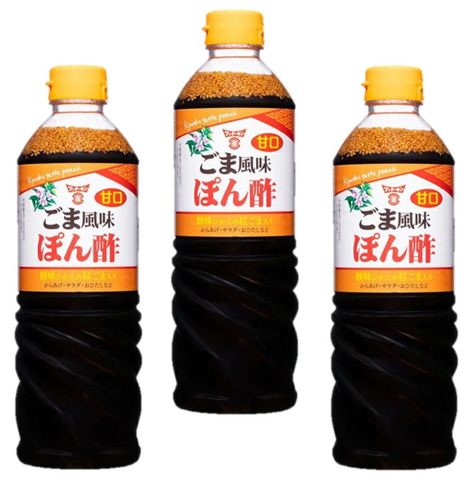ごま風味 ぽん酢 720ml×3本 甘口 フンドーキン 胡麻 国産 鍋物