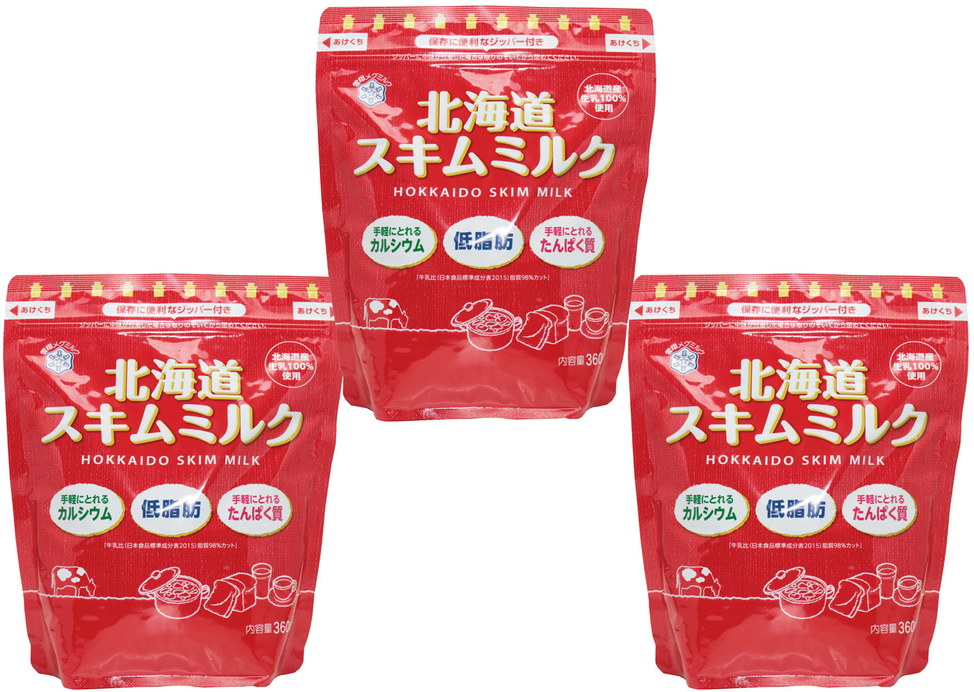 楽天市場】北海道スキムミルク 360g×3袋 雪印メグミルク 低脂肪 脱脂