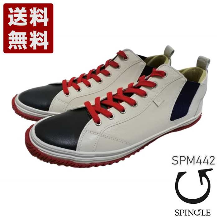スピングル[SPINGLE] カンガルー革ミドルカットサイドゴア レディース メンズ スニーカー SP442YOU8 レッドホワイト (SP442YOU8-REDWH)送料無料 日本製 内祝い ギフト セール SALE プレゼント 人気歩きやすい 履きやすい 軽い 柔らかい おしゃれ ゆったり かわいい