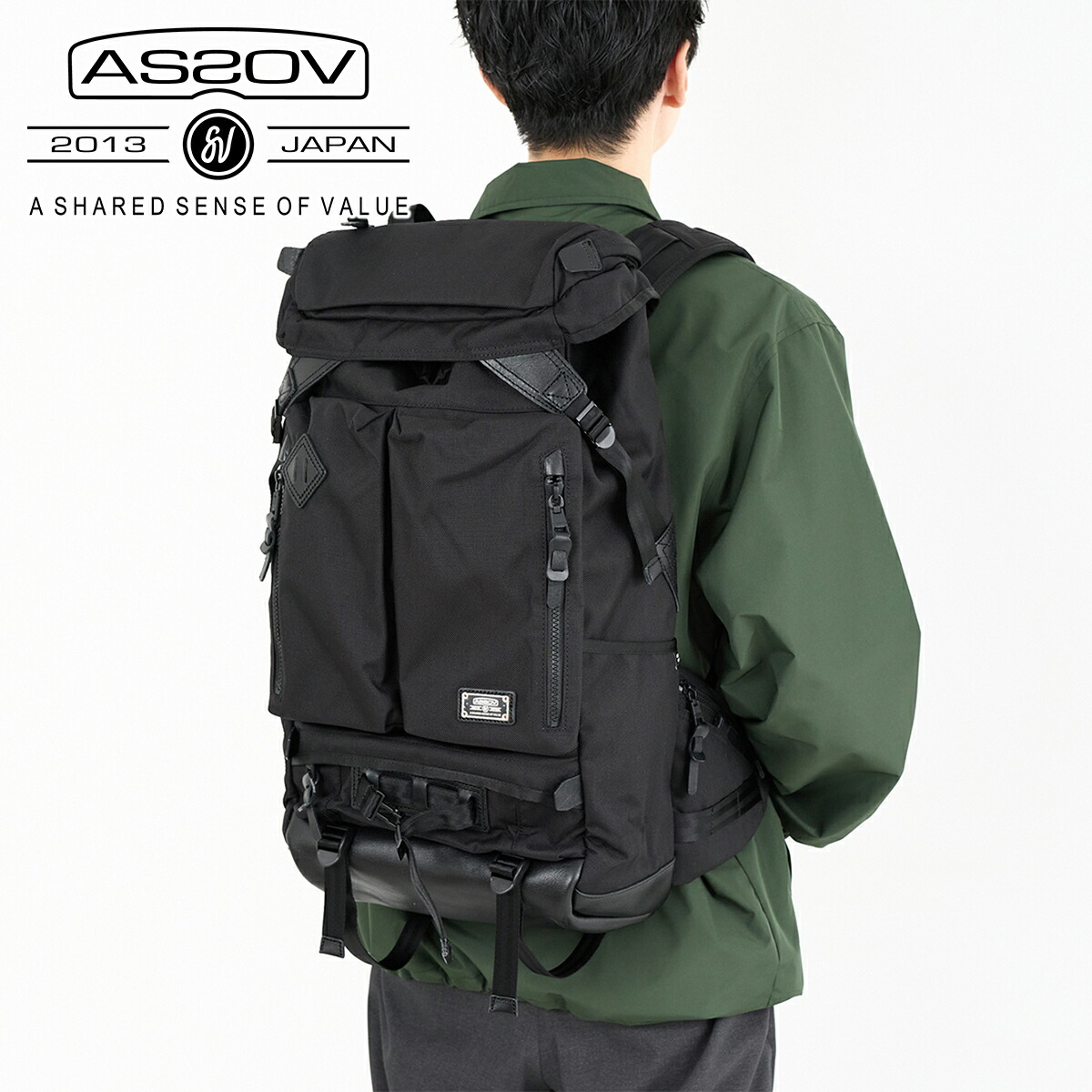 【アッソブ 選べるプレゼント付】 AS2OV アッソブ バッグEXCLUSIVE BALLISTIC NYLON バリスティックナイロン 2ポケット バックパック 061307メンズ レディース リュックサック リュック デイパック ギフト プレゼント ブランド 軽量 大人 男性｜Tabinone 店 28,600円
