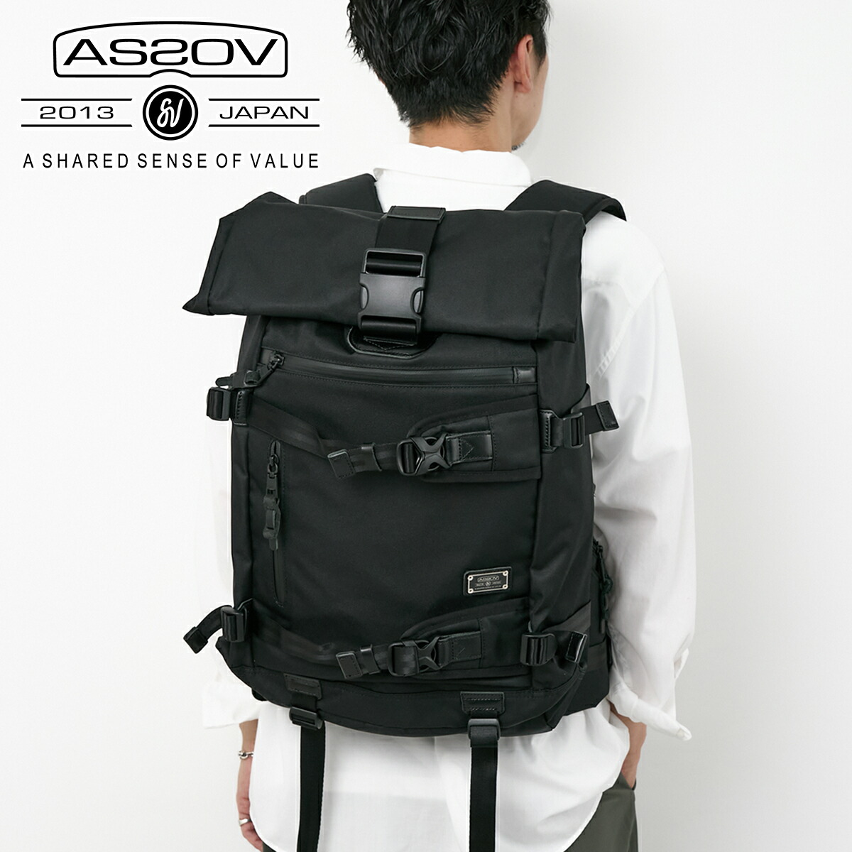 【アッソブ 3プレゼント付】 AS2OV アッソブ バッグ CORDURA DOBBY 305D コーデュラ ドビー305D ロールバックパック 061401 メンズ レディース バックパック リュックサック リュック デイパック ロールタイプ ギフト プレゼント ブランド