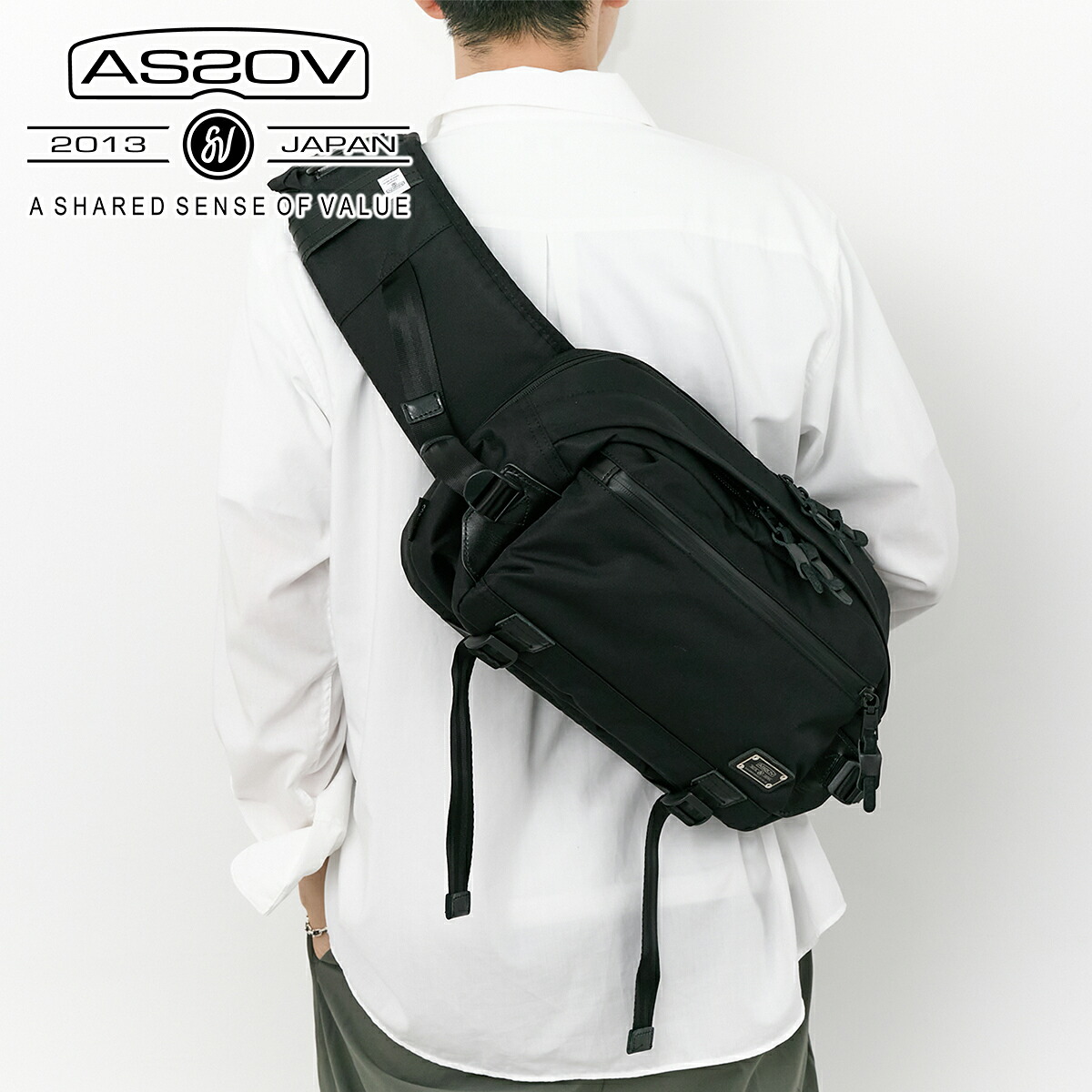 【アッソブ 3プレゼント付】 AS2OV アッソブ バッグ CORDURA DOBBY 305D コーデュラ ドビー305D ウエストバッグ L 061402 メンズ レディース ショルダーバッグ ウエストショルダーバッグ メッセンジャーバッグ 斜めがけ プレゼント ブランド