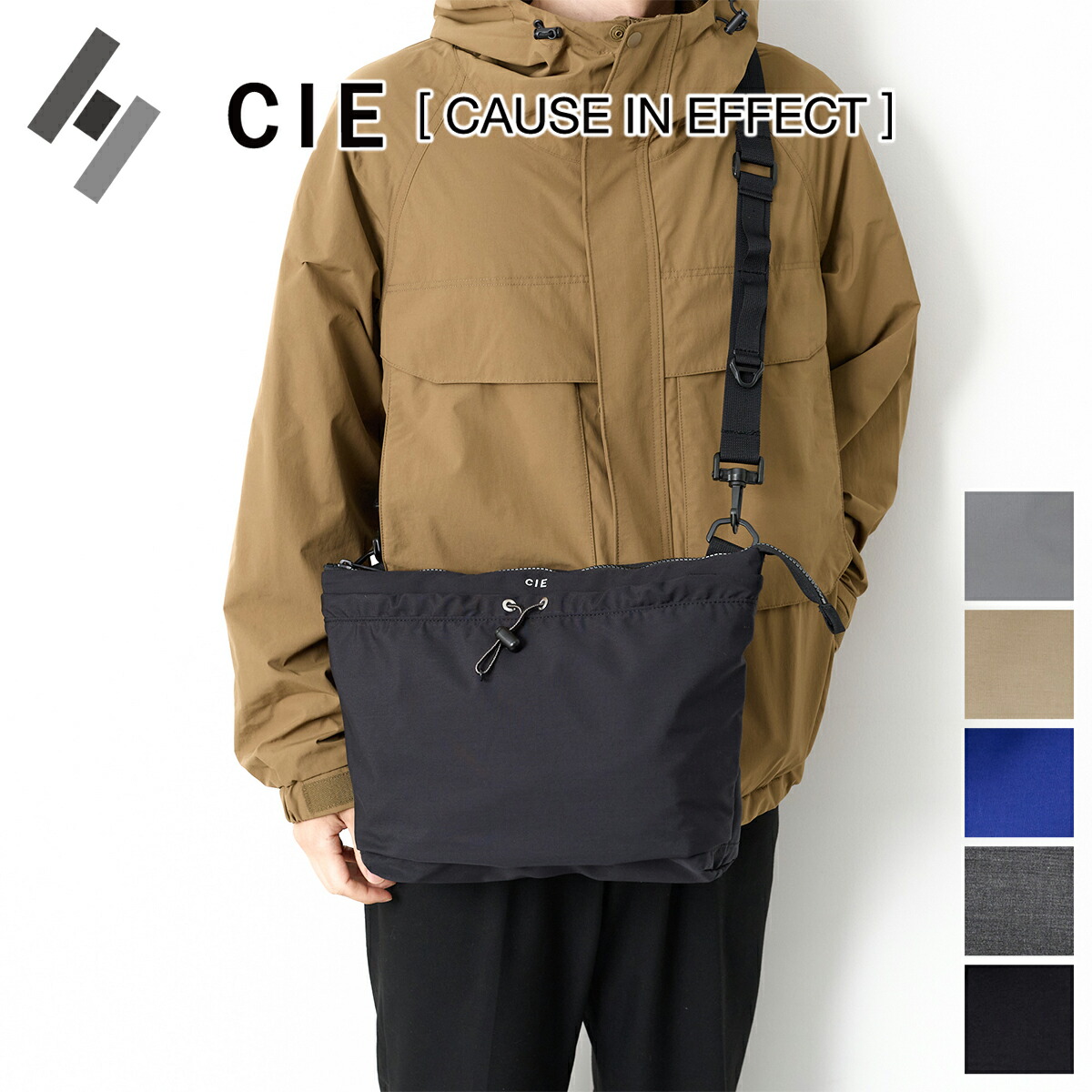【シー Wプレゼント付】 CIE シー バッグTENDER ショルダー L 042502メンズ レディース ショルダーバッグ 2WAY 斜めがけ 撥水 日本製 ギフト プレゼント ブランド|Tabinone 店