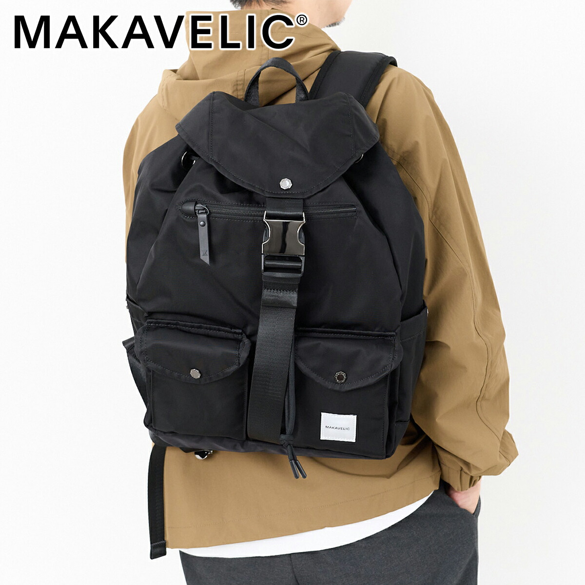 【マキャベリック 選べるプレゼント付】 MAKAVELIC マキャベリック バッグSIERRAGrace Double Pocket 2 Backpack 3125-10103メンズ レディース バックパック リュックサック リュック デイパック 撥水 軽量 ギフト プレゼント ブランド 大容量｜Tabinone 店