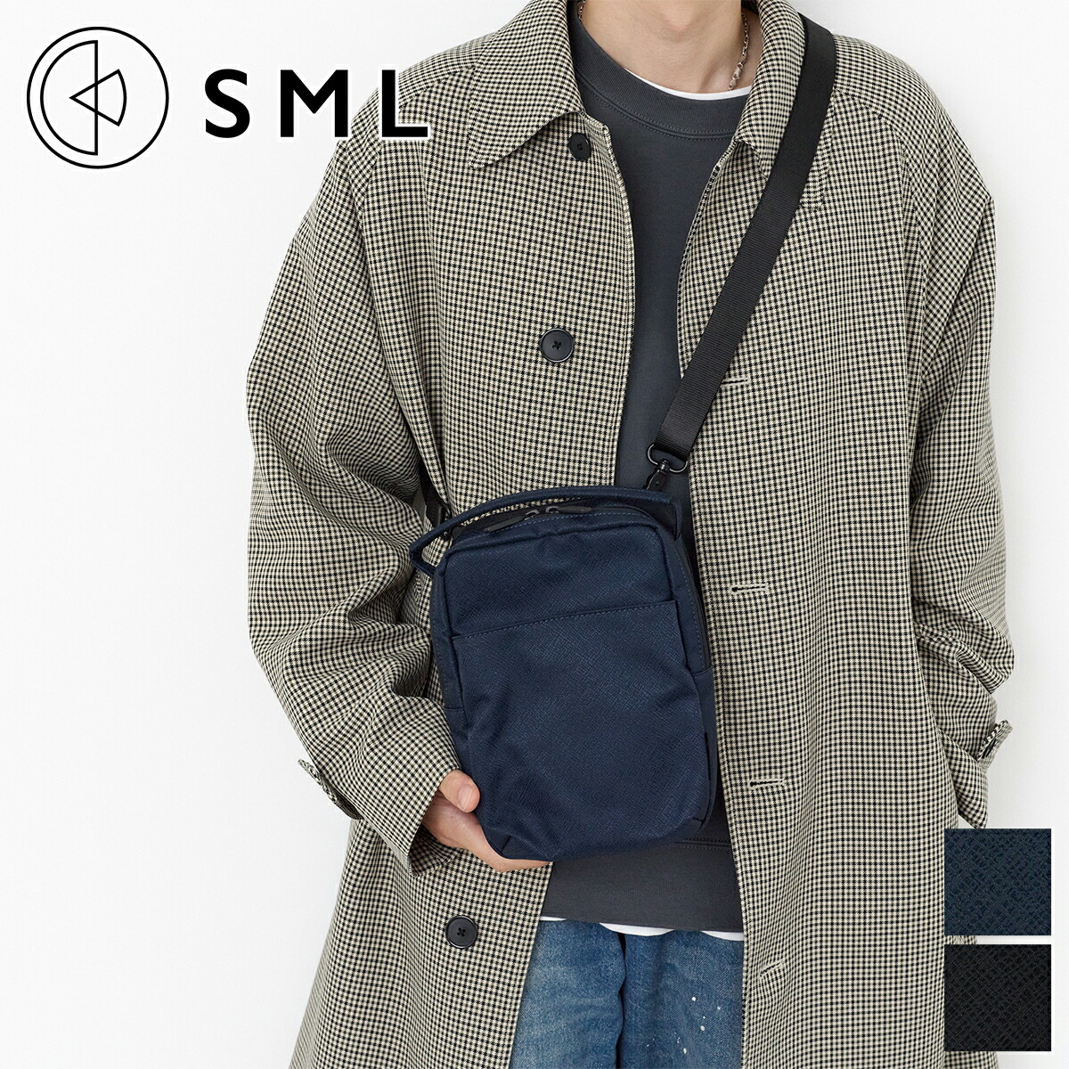 【エスエムエル 選べるプレゼント付】 SML エスエムエル バッグ LAMINE COMPACT SHOULDER BAG K905005 メンズ レディース ショルダーバッグ ハンドバッグ ミニショルダーバッグ バッグインバッグ 軽量 防水性 斜めがけ 2WAY ギフト プレゼント ブランド
