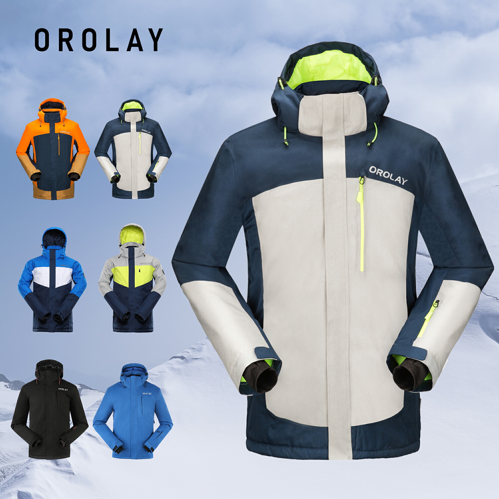 楽天市場】Orolay メンズスキーウェア スノーボード アウトドア