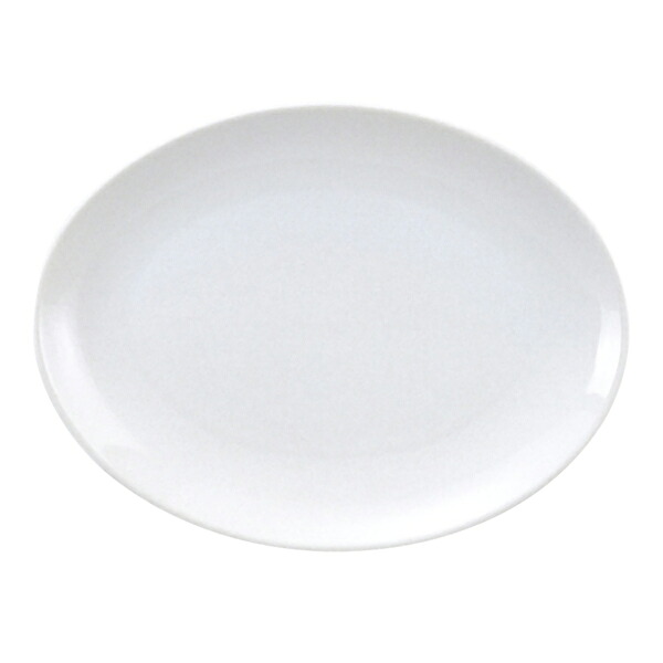 玉渕 １４”メタ玉プラター（36.9cm 楕円皿） 白い食器 cafe カフェ 食器 おしゃれ オシャレ 業務用 日本製