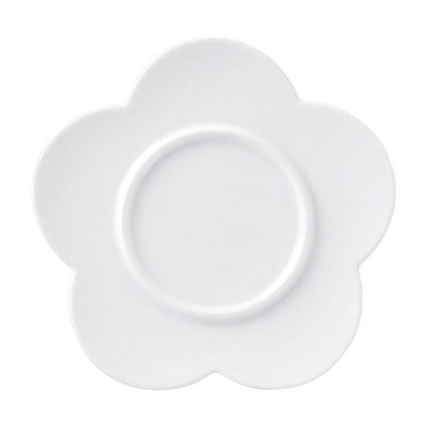 デイジー 24cm プレート 皿 特白磁 花形 白い食器 cafe カフェ 食器 おしゃれ オシャレ 業務用 日本製