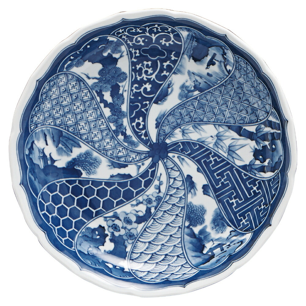 祥瑞 しょんずい 尺二皿 花伝 KOYO 光洋 光洋陶器 54970014 おしゃれ かわいい 和食器 可愛い 和陶器 業務用 食洗機対応 日本製