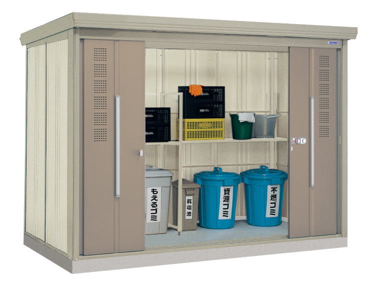 タクボごみ集積庫 クリーンキーパー 物置タイプ CK-SZ2919 多雪型 結露減少屋根 間口x奥行x高さ(2900x1922x2110) 田窪工業所 ゴミ箱 ゴミ収集 町内会 タクボ物置）ごみ集積庫 クリーンキーパー ボックスタイプ（アルミ