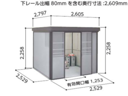 ヨドコウ ダストピット Fタイプ DPF-2525 お客様組立品 yodo 淀川製鋼所 大型 ゴミステーション 屋外 ダストボックス 屋外 ごみ保管庫