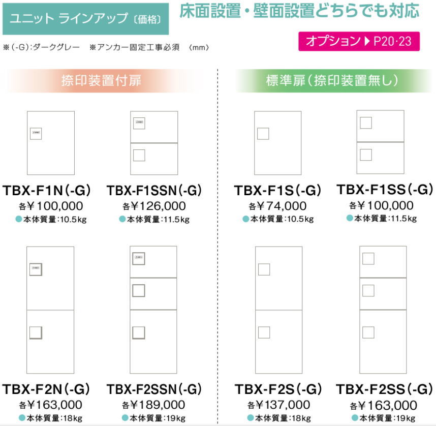 ダイケン ハイツ・アパート向け宅配ボックス TBX-F2 SS型 標準扉