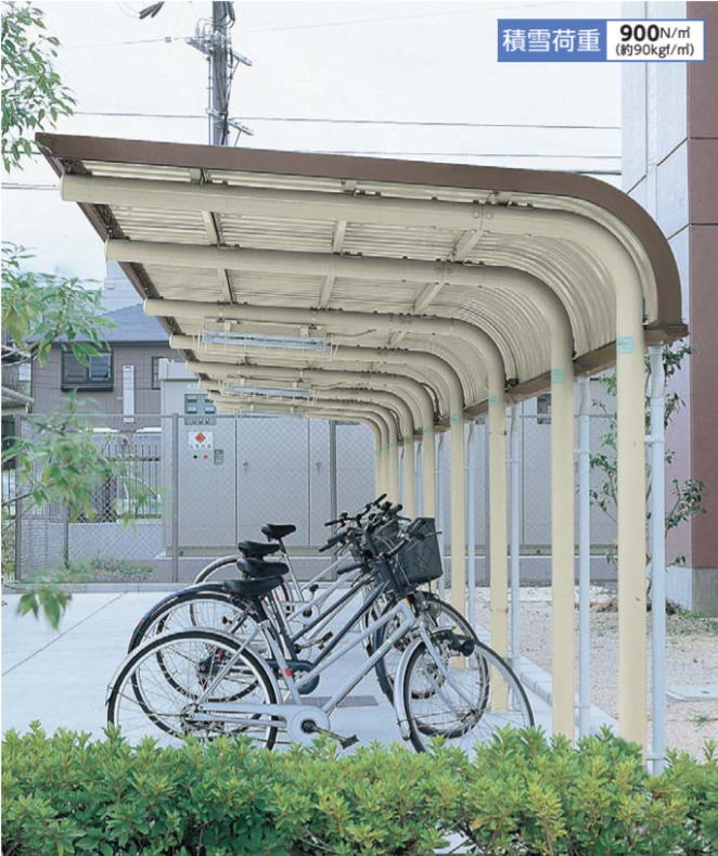 楽天市場】ヨド自転車置場 YOCF-240 一般型 基本棟 埋め込み式 