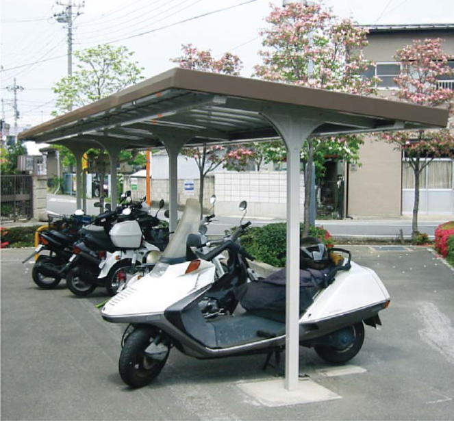 楽天市場】ヨド自転車置場 YOTC-280 一般型 基本棟 埋め込み式 